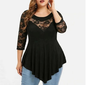 Blusa Feminina Black Renda Floral